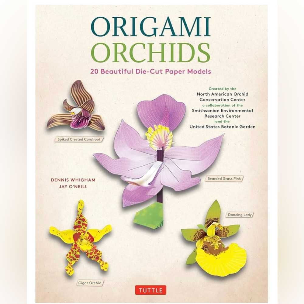 NEW NWT NIB Tuttle Origami Orchids Flowers Paper Models Book Kit Set Spring HTF